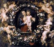 Peter Paul Rubens Madonna on Floral Wreath oil